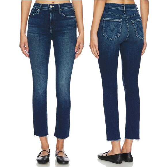 MOTHER The Mid Rise Dazzler Ankle Fray Jeans Size 29 NWT